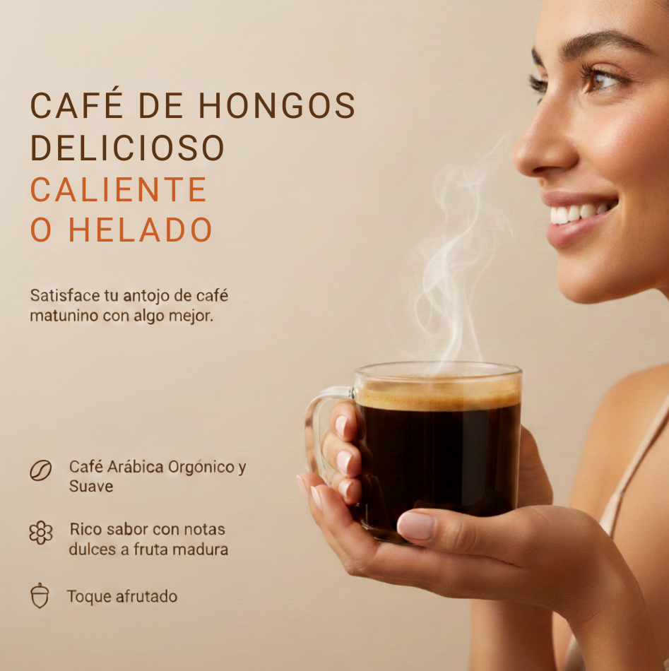 CAFE ARABIGO EN GRANO CON HONGOS FUNCIONALES