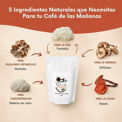 CAFÉ  ARABIGO MOLIDO CON HONGOS