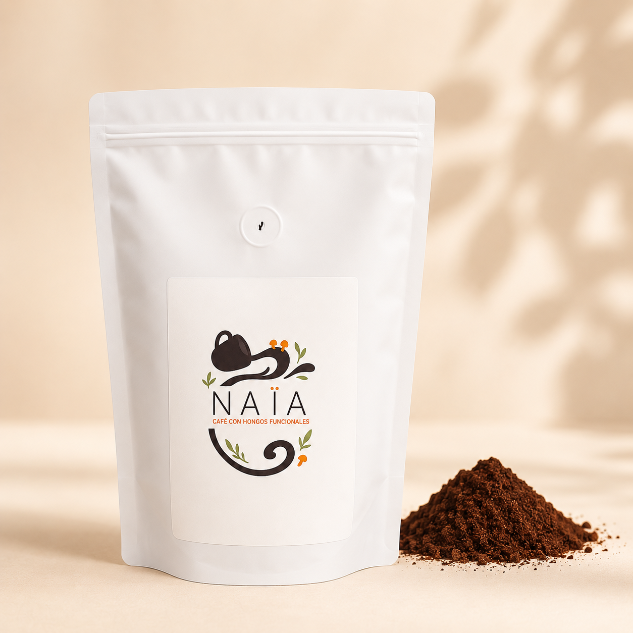 CAFÉ  ARABIGO MOLIDO CON HONGOS