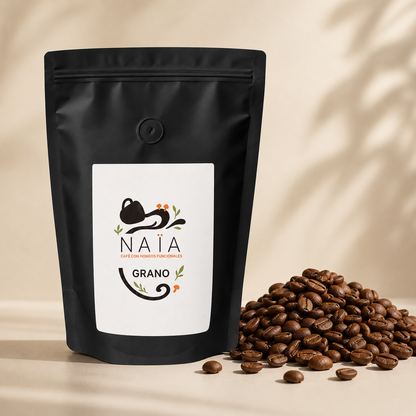 CAFE  ARABIGO  EN GRANO CON HONGOS FUNCIONALES
