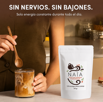 CAFÉ  ARABIGO MOLIDO CON HONGOS