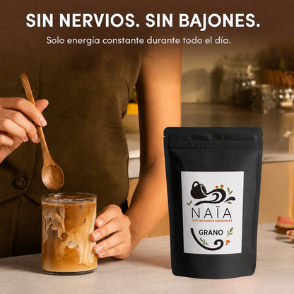 CAFE  ARABIGO  EN GRANO CON HONGOS FUNCIONALES